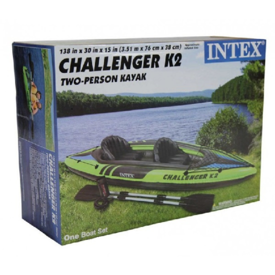 Надувной каяк INTEX Challenger K2, с веслами и насосом, 351 x 76 x 38 см, до 180 кг, изображение 7