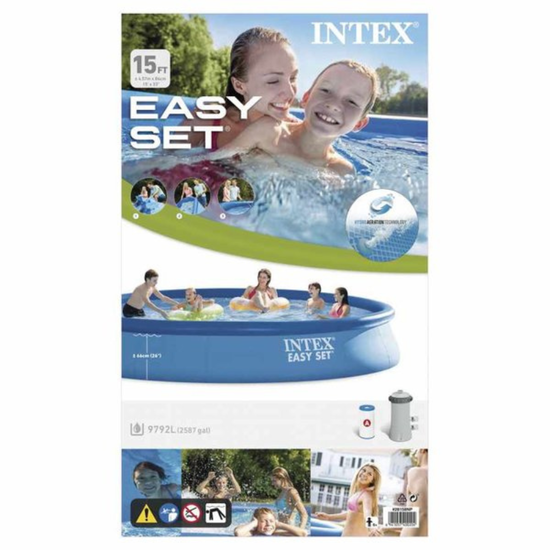 Надувной бассейнс INTEX Easy Set, с фильтрующим насосом, 457 x 84 см, 9792 л, изображение 5