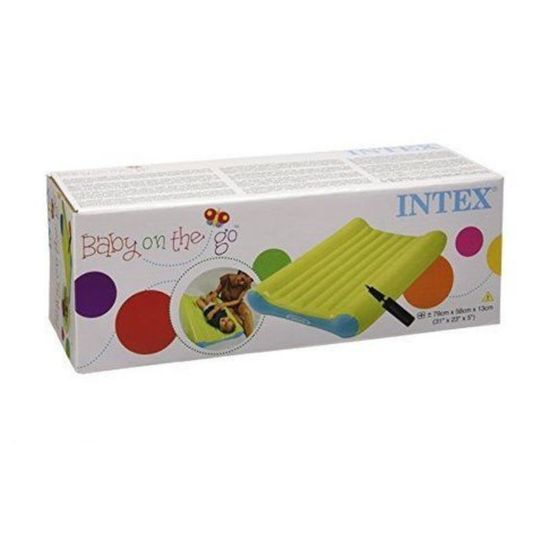 Надувной матрас INTEX для пеленания, мини-насос, до 11 кг, 0-12 мес, 79 x 58 x 13 см, изображение 3
