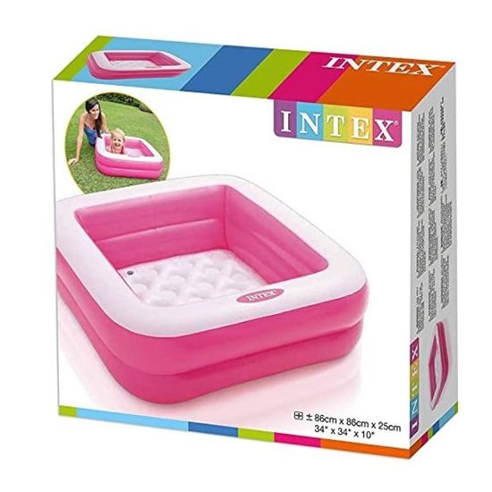 Детский надувной бассейн INTEX с надувным дном, 57 л, 1-3 лет, 2 цвета, 86 х 25 см, изображение 4