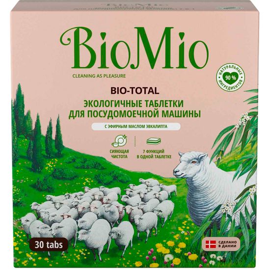 Tablete pentru masina de spalat vase BioMio BIO-TOTAL (Eucalipt) 30 buc
