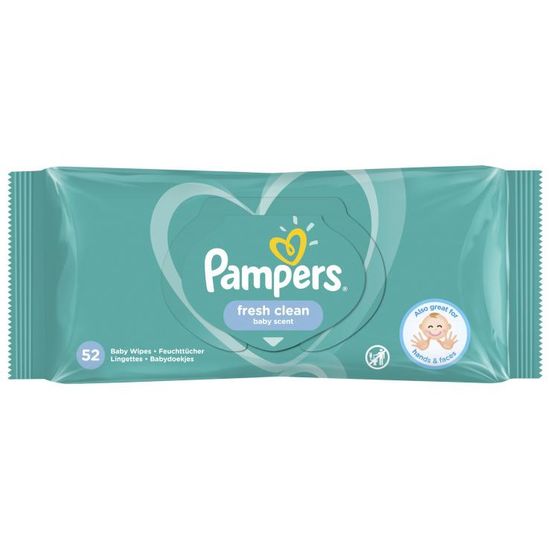 Servetele umede pentru copii PAMPERS Baby Fresh Clean, 52 buc