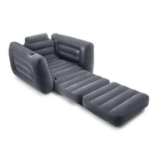 Надувное кресло-кровать INTEX Velur Sofa, 117 х 224 х 66 см, изображение 2