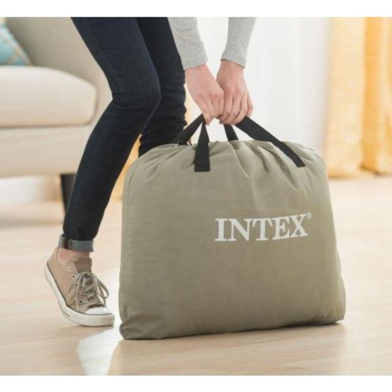 Надувной матрас INTEX Velur Classic, с подголовником, 183 x 203 x 25 см, до 272 кг, изображение 4