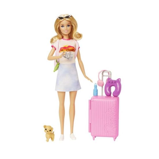 Игровой набор Barbie MATTEL Малибу, с аксессуарами и дорожным набором, изображение 5