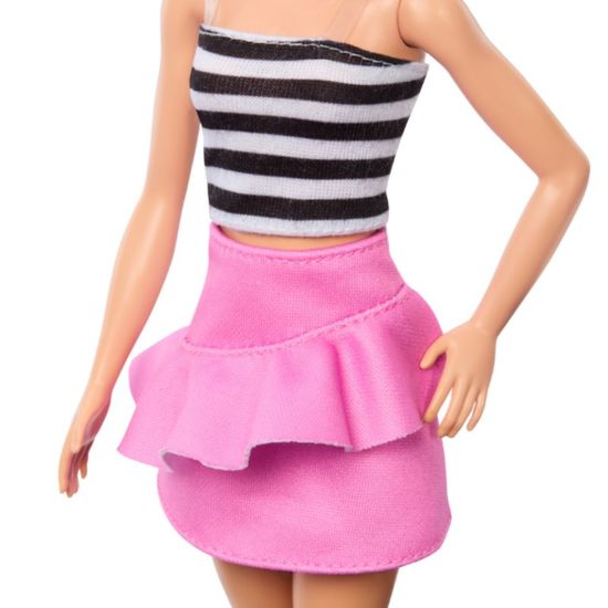 Кукла Barbie MATTEL Модница в полосатом топе и розовой юбке, изображение 6