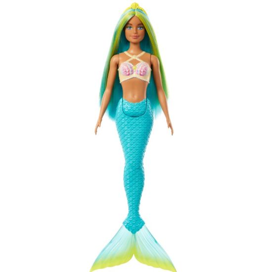 Papusa Barbie MATTEL Dreamtopia Sirena, cu par verde, 2 image