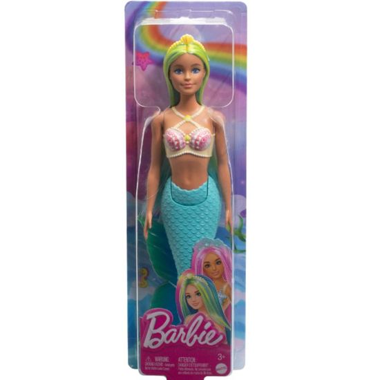 Papusa Barbie MATTEL Dreamtopia Sirena, cu par verde, 3 image