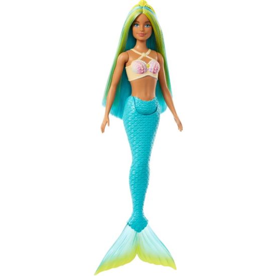Papusa Barbie MATTEL Dreamtopia Sirena, cu par verde, 7 image