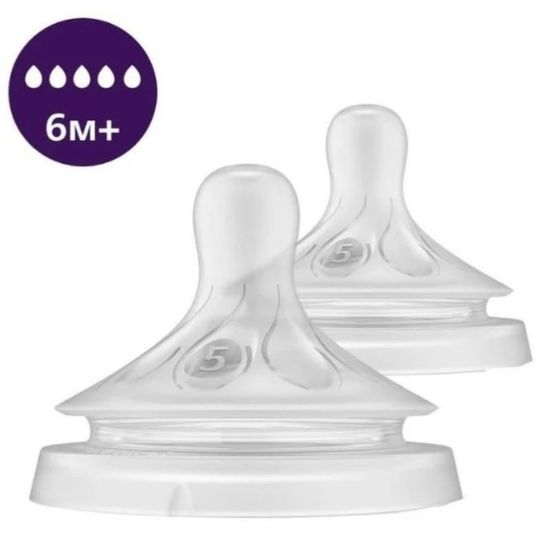 Соска AVENT Natural Respons, из силикона, 6+ мес, 2 шт, изображение 2