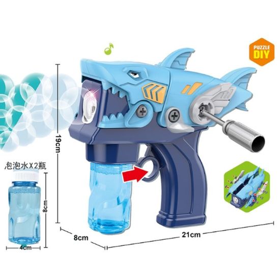 Машинка-конструктор для пускания мыльных пузырей ESSA Акула-пистолет, изображение 2