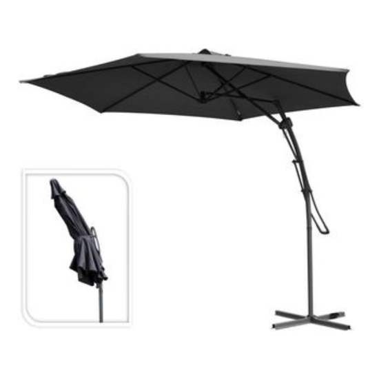 Зонт для террасы ProGarden, Х-подставка, система push-up, D 3 m, изображение 2