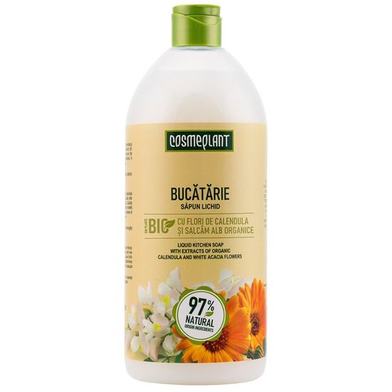 Sapun lichid COSMEPLANT Bucatarie Calendula si Salcam Alb, 1000 ml