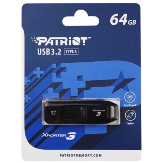 Накопитель PATRIOT USB 3.2, Xporter 3, Black, 64 GB, изображение 3