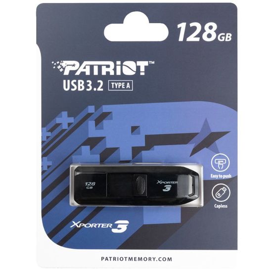 Накопитель PATRIOT USB 3.2, Xporter 3, Black, 128 GB, изображение 6