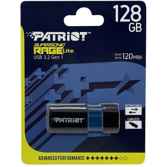 Stick PATRIOT USB 3.2, Supersonic Rage Lite, Black, 128 GB, 5 image