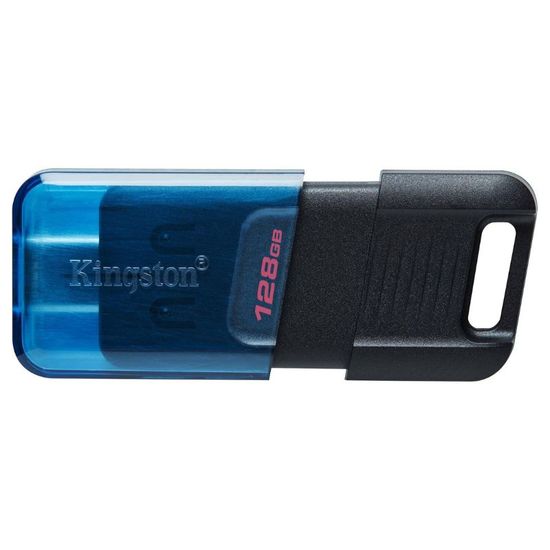 Накопитель KINGSTON USB-С 3.2, DataTraveler 80M, Black/Blue, 128 GB