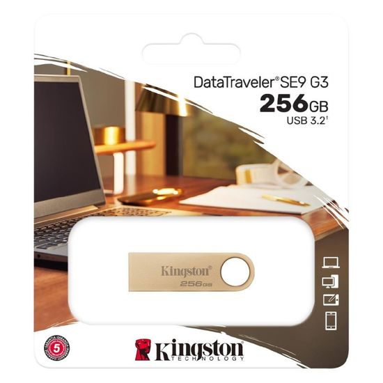 Накопитель KINGSTON USB 3.0, DataTraveler SE9 G3, Gold, 256 GB, изображение 3
