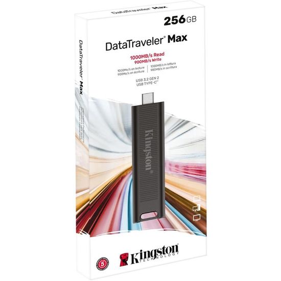 Накопитель KINGSTON USB-C 3.2, DataTraveler Max, Black, 256 GB, изображение 3