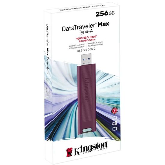 Накопитель KINGSTON USB 3.2, DataTraveler Max, Red, 256 GB, изображение 3