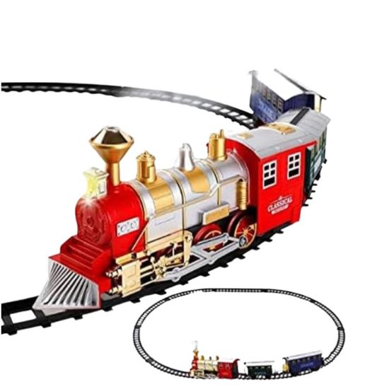 Tren ESSA TOYS, 1 locomotiva, 2 vagoane, 9 elemente pentru calea ferata, 2 image