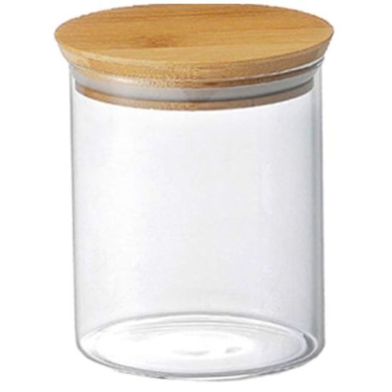Borcan de depozitoare cu capac UJMFG-098, sticla, 0.45 l