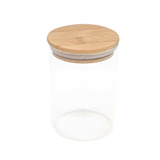 Borcan de depozitoare cu capac, din sticla, 560 ml, UJMFG-099