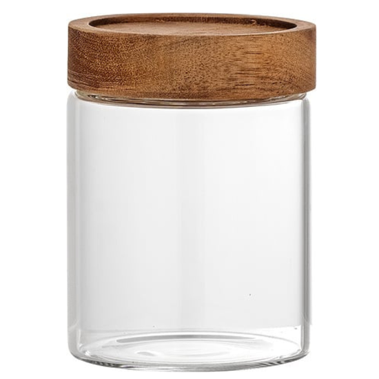 Borcan de depozitoare cu capac, din sticla, 600 ml, UJMFG-277