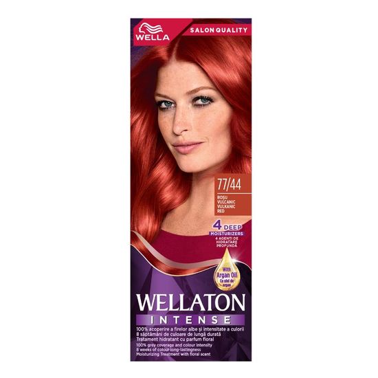 Крем-краска для волос WELLATON, 77/44 Вулканический красный, 100 мл