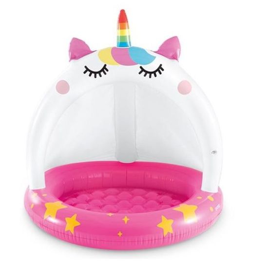 INTEX Piscina gonflabila pentru copii cu baldachin „Unicorn” 102х102 cm, 45 L,  1-3 ani