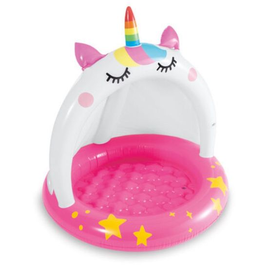 INTEX Piscina gonflabila pentru copii cu baldachin „Unicorn” 102х102 cm, 45 L,  1-3 ani, 3 image