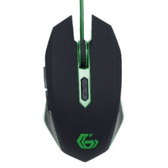 Mouse pentru gaming GEMBIRD, MUSG-001-G, Gaming Optical Mouse, Black-Green