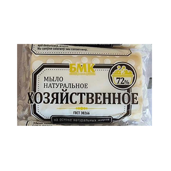 Хозяйственное мыло БМК, натуральное, 72%, 180 гр