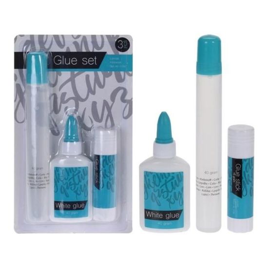 Set lipici (silicat, PVA, lipici stick), 3 buc