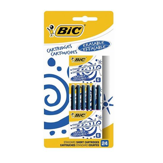 Набор картриджей чернильных BIC, 24 шт, синий, блистер