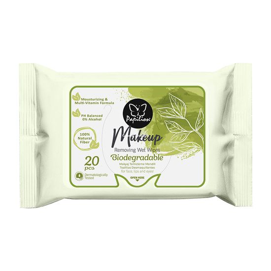 Servetele demachiante PAPILION MAKE-UP REMOVER BIO WIPES, 20 buc