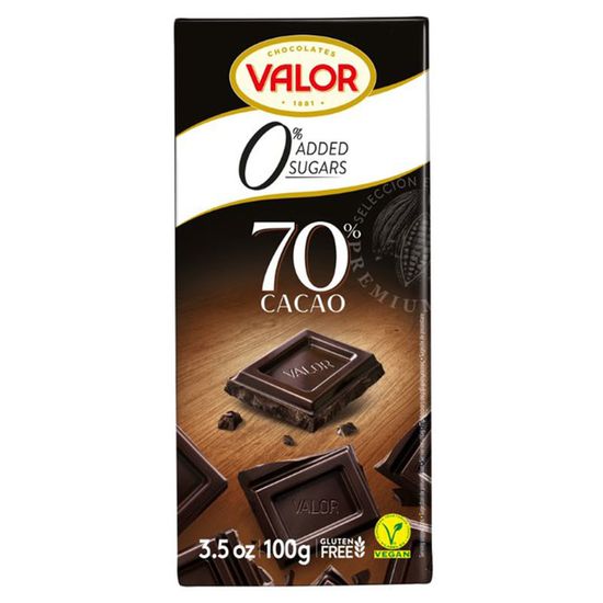 Шоколад  Valor черный 70%, без глютена, 100 г