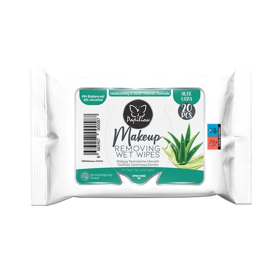 Servetele demachiante PAPILION MAKE-UP Aloe Vera, 20 buc.