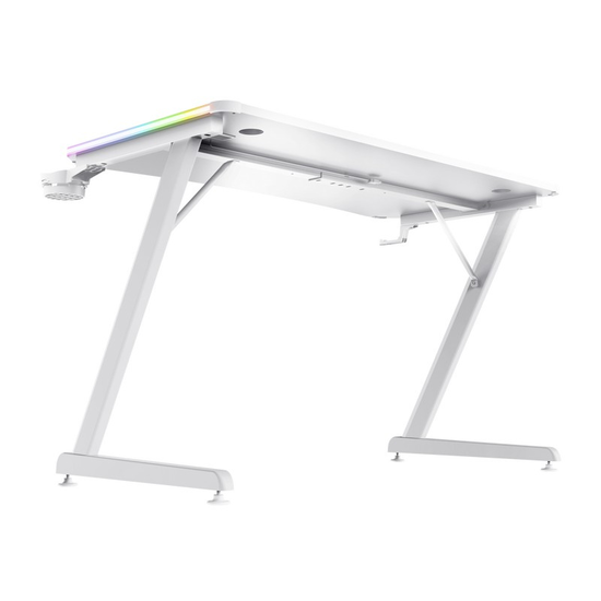 Игровой стол TRUST LUMINUS GXT 709W, RGB, 120x60 cм, белый, изображение 5