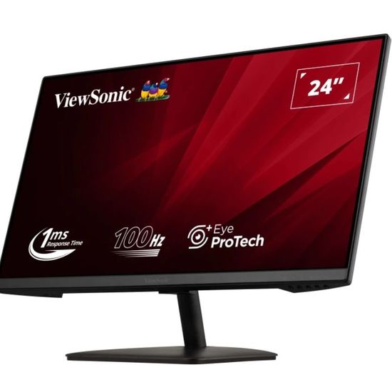 Monitor VIEWSONIC 23.8" IPS LED VA2408-MHDB, Black, 3 image