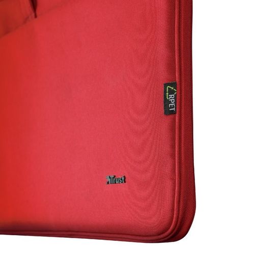 Geanta laptop TRUST NB bag 16" Bologna, Eco-friendly Slim laptop bag for 16" laptops, (410 x 290mm), Red, 3 image