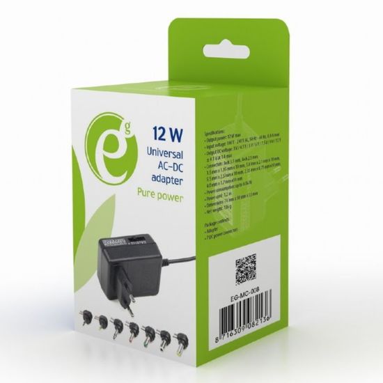 ​Adaptor GEMBIRD EG-MC-008 Universal AC-DC adapter, 12 W, 4 image