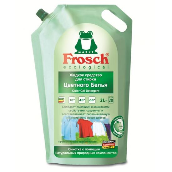Detergent FROSCH lichid, pentru tesaturi colorate, spalare universala, 2 l