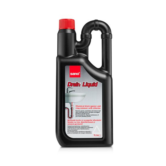 Solutie pentru curatarea tevilor SANO Drain Liquid lichid  1000 ml