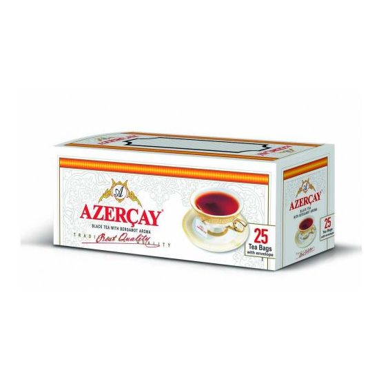 Пакетированный черный чай AZERCAY, с бергамотом, среднелистовой, 0.05 кг, 25 шт