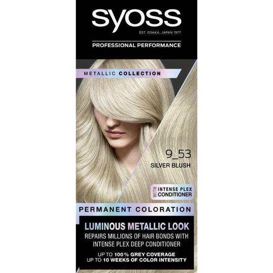 Vopsea SYOSS, 9-53, Silver Blush, Argintiu Luminos