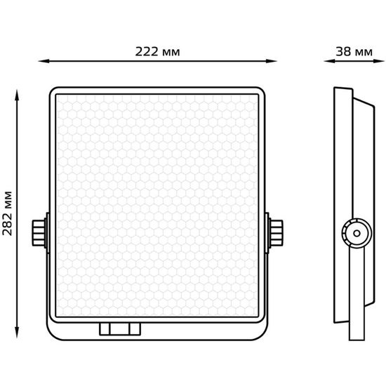 Прожектор LED GAUSS EVO 70W, 6500K, 6300lm, IP65, IK07, черный, 1, 10, изображение 5