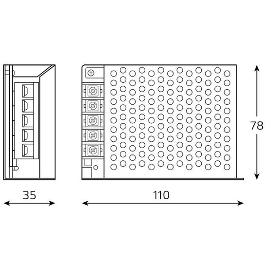 Блок питания GAUSS Basic для светодиодной ленты 75W, 12V, IP20, 1, 120, изображение 5