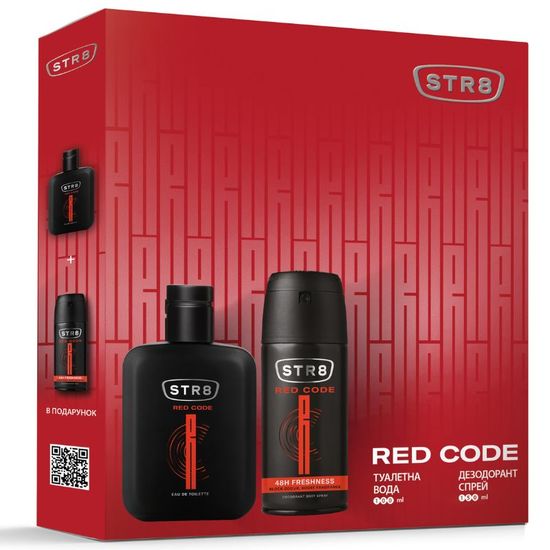 Set STR8 Apa de toaleta RED CODE EDT 100 ml + Deodorant-spray 150 ml