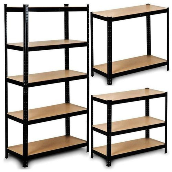 Cтеллаж складской FUNFIT Metal Storage, 150x75x30 cм, (3780) Black